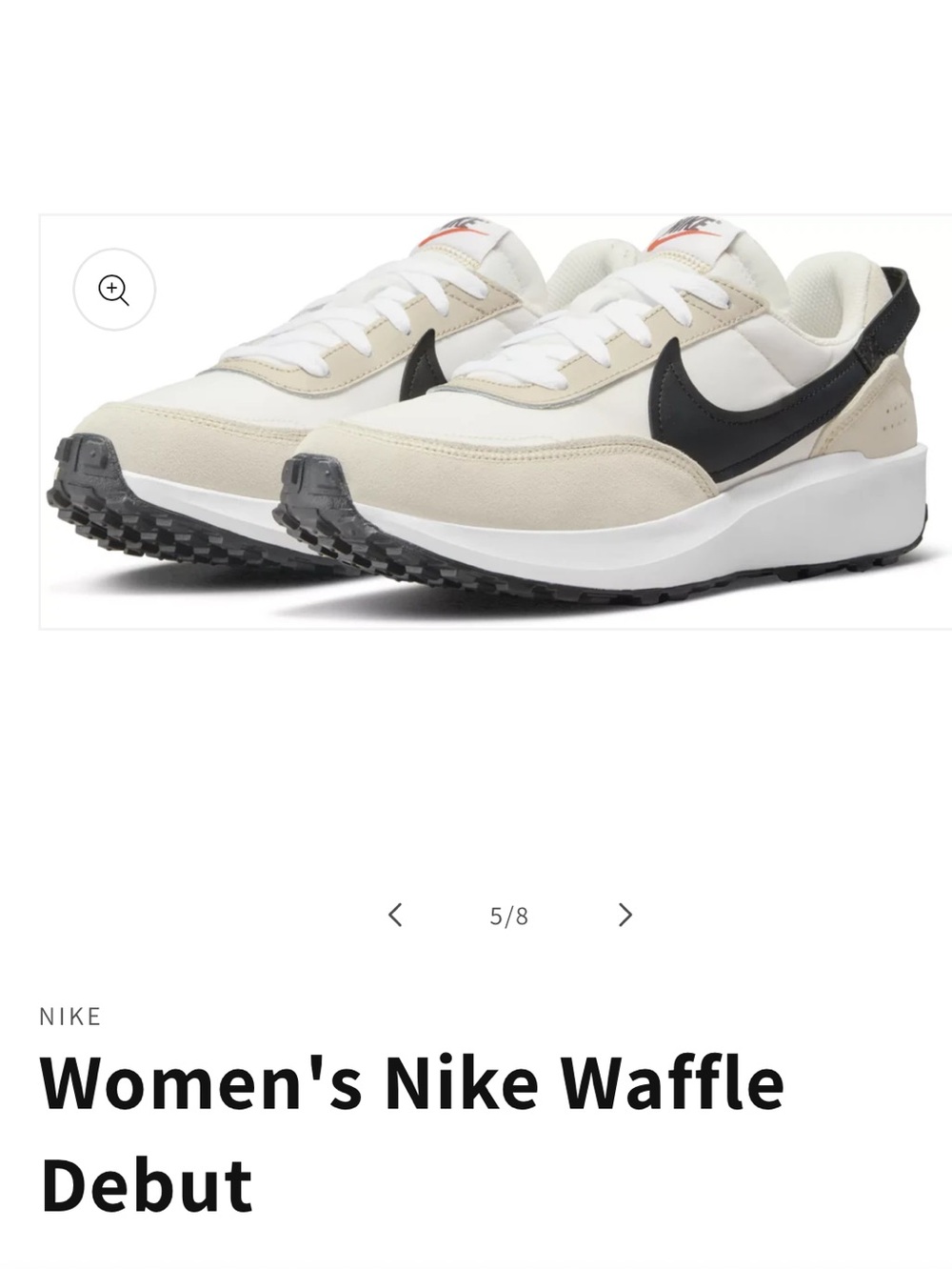 Nike Women's Waffle Debut Sneakers -Sanddrift/Black/White